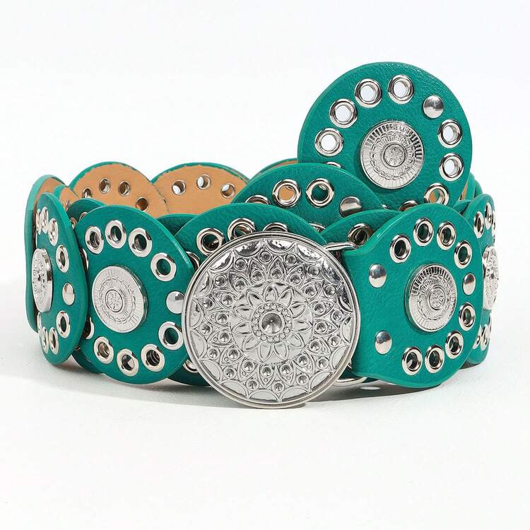 1 Piece New Belt For Women Dress Pants Versatile Rivet Vintage Bohemian Style Belt Decoration | SHEIN