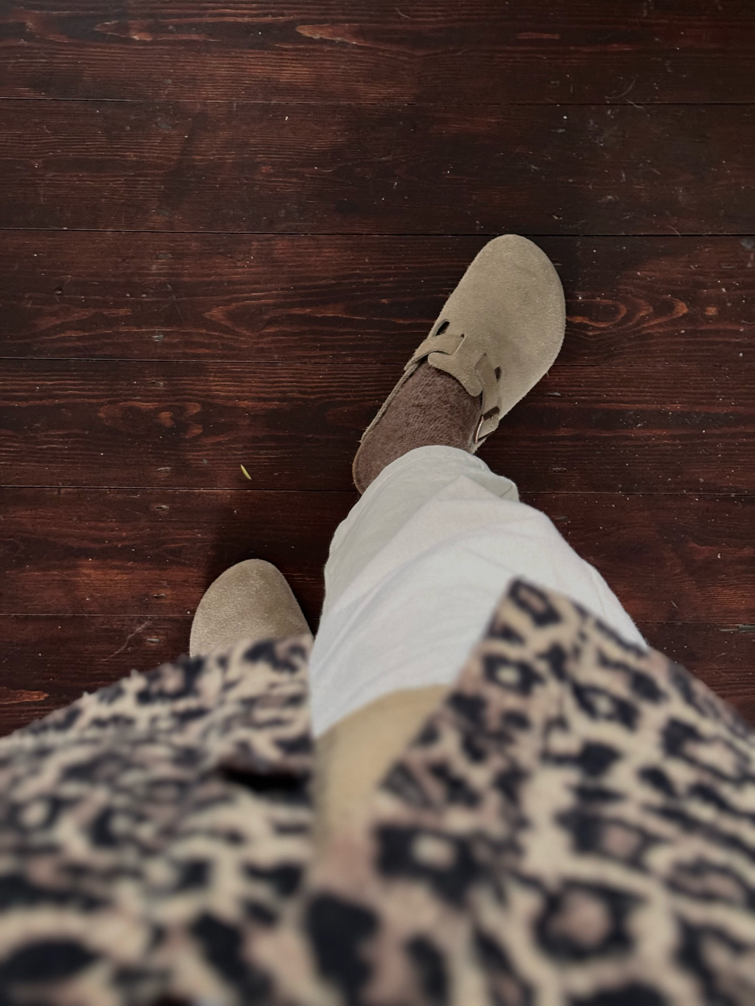 Birkenstocks 
Alpaca socks 
Le Bon Shoppe jeans 
Arket men’s T 
Bellerose leopard jacket 

#LTKGiftGuide #LTKstyletip #LTKworkwear