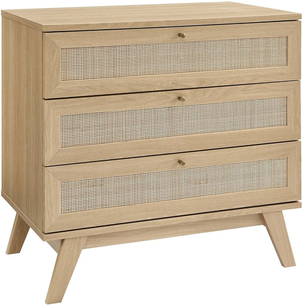 Modway Soma 3-Drawer Dresser in Oak, 31 x 18.5 x 30 | Amazon (US)