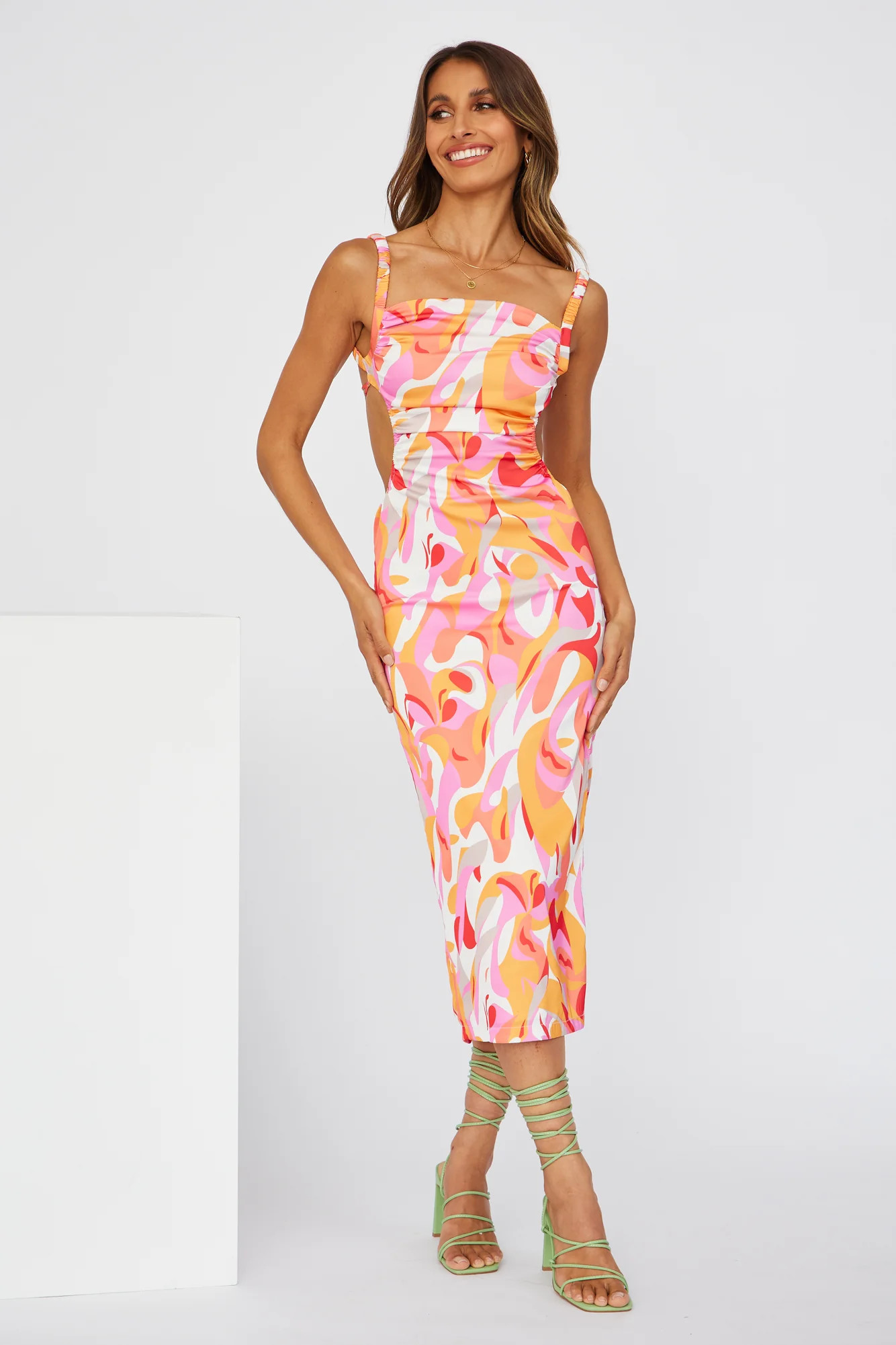 Malibu Lover Midi Dress Red | Hello Molly (AU)