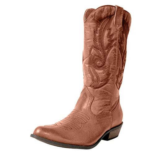 Coconuts by Matisse Gaucho Western Cowgirl Fashion Cowboy Boots for Women, Cognac, 9 | Amazon (US)