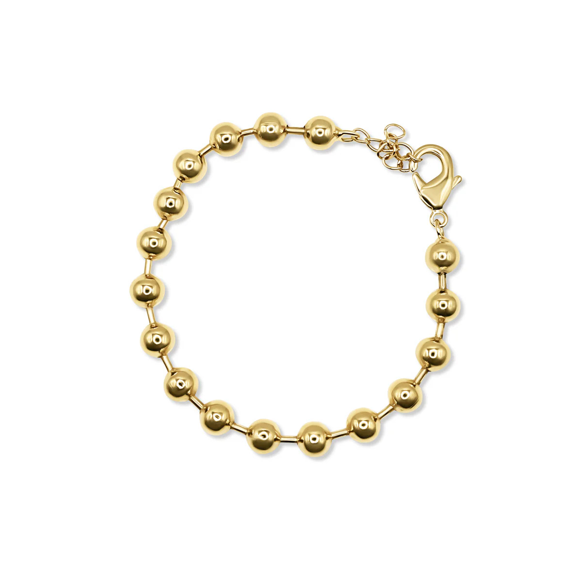 Ada 6mm Gold Ball Chain Bracelet | Bowood Lane | Bowood Lane