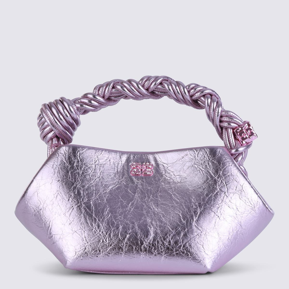 Ganni Silver Pink Top Handle Bag | Baltini