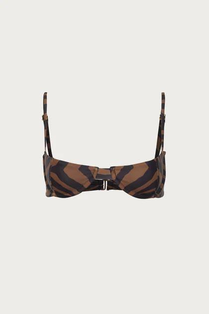 Demi Cup Underwire Top (Bronze Zebra) | SAME