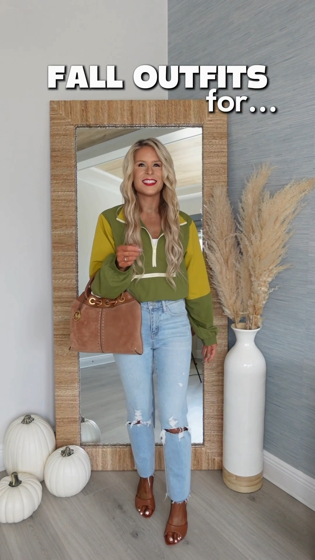 say FALL OUTFIT for the fall sweater, jeans, fall skirt, track pants, fall jackets, suede shorts, fall pants + fall boots styled as trendy casual fall outfits + fall date night outfits. 

casual outfit, petite fall outfit, fall jeans outfit, fall sweater outfit, fall skirt outfit, plaid jacket, fall windbreaker, barrel pants, fall fashion trends 2026 @macys  @Steve Madden US  @michaelkors-us

#LTKootd #LTKSaleAlert #LTKPetite