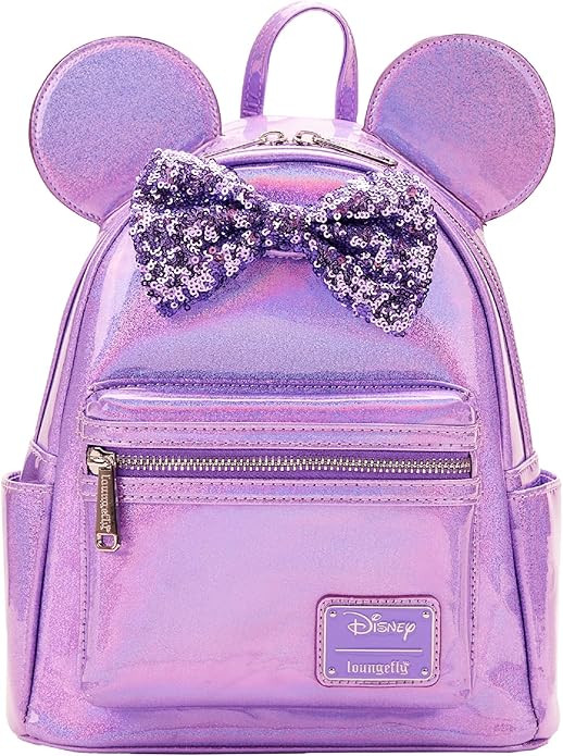 Loungefly Disney Minnie Mouse Glitter Sparkle Womens Double Strap Shoulder Bag Purse | Amazon (US)