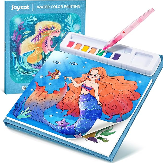 JoyCat Paint with Water Coloring Books for Toddlers (Ocean Princess) | Amazon (US)