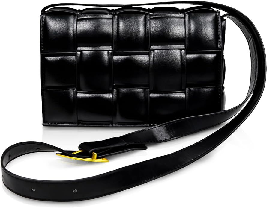 Padded Cassette Crossbody bag Woven Crossbody Handbag Purse for Women, Small Shoulder Messenger B... | Amazon (US)