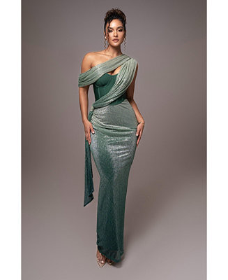 JLUXLABEL Women's Celestina Draped Maxi Dress - Macy's | Macy's