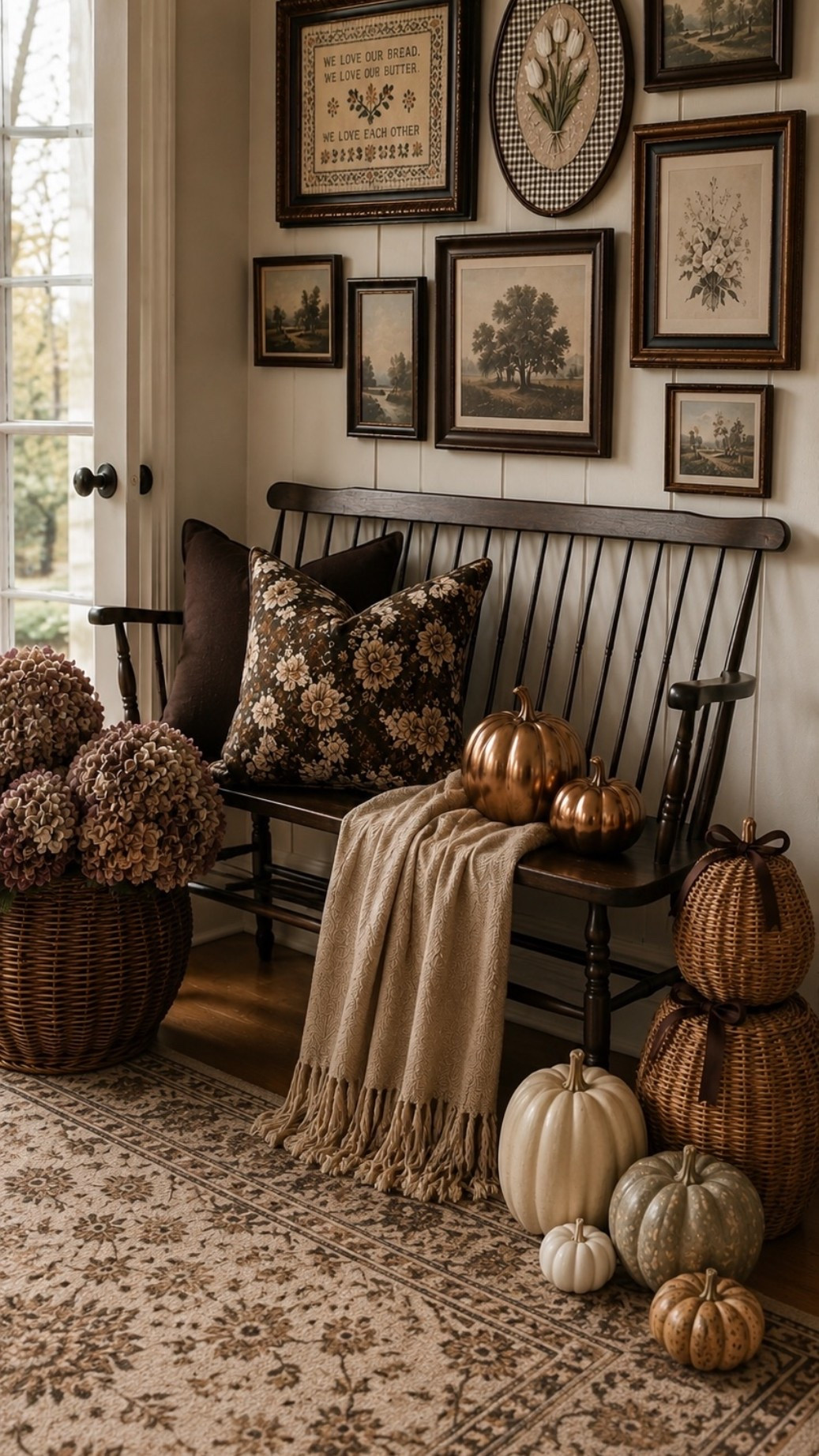 One of my favorite fall spaces yet 🤎🍂 So many good finds in this little entryway—from the pillows and throw to the pumpkins and vintage-inspired wall decor. Linking everything I can! #FallFinds #FallHomeDecor #EntrywayInspo

#LTKSaleAlert #LTKSeasonal #LTKHome