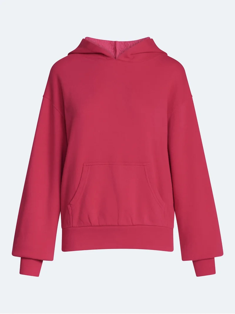 Scoop Women\u2019s and Women's Plus Mineral Washed Oversized Cropped Hoodie, Sizes XS-4X | Walmart (US)