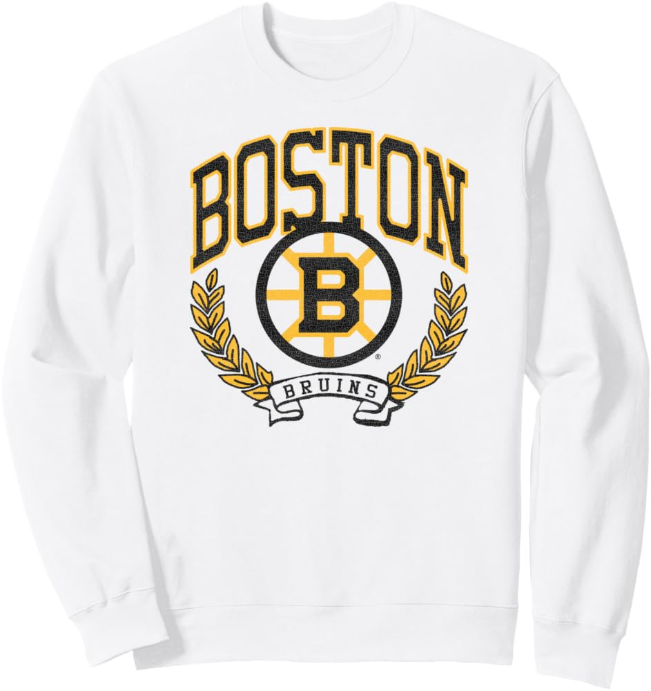 Boston Bruins Vintage Victory White NHL Officially Licensed Sweatshirt | Amazon (US)