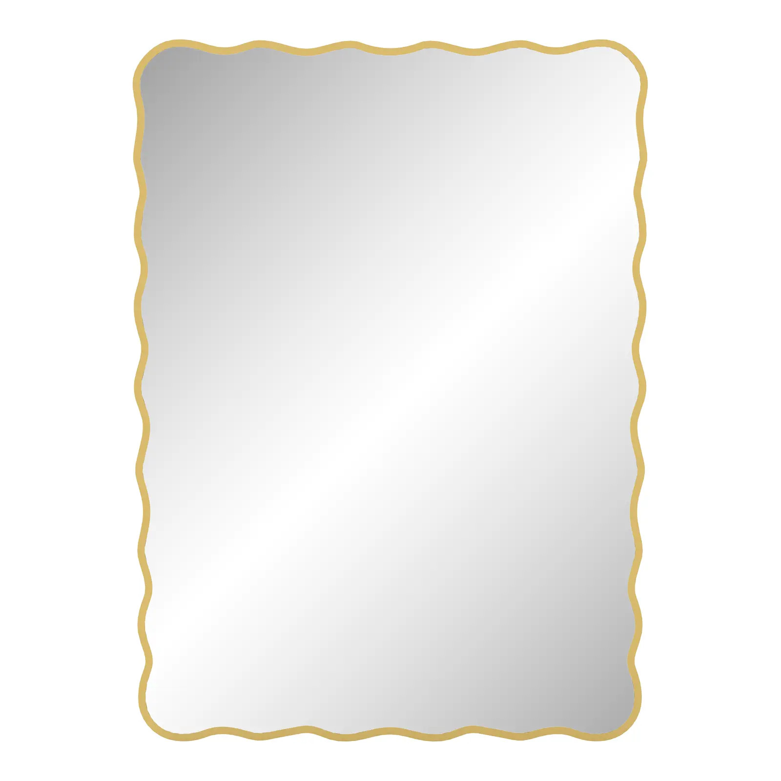 Italian Style Contemporary Style Wavy Hermosa Wall Mirror | Chairish