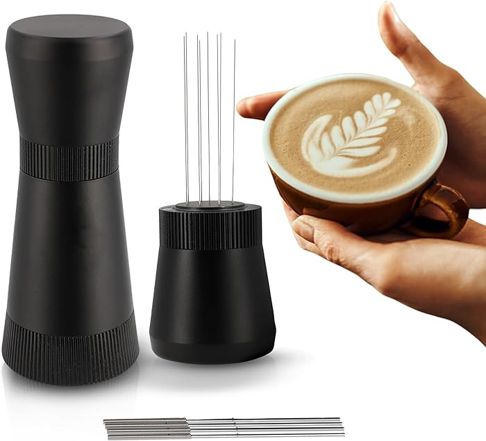 WDT Tool Espresso Distributor w/Magnetic Base & Handle - 0.35mm 8 Needle Espresso Distribution To... | Amazon (US)