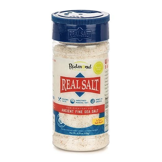 Redmond Real Sea Salt - Natural Unrefined Organic Gluten Free Fine, 4.75 Ounce Shaker (1 Pack) | Amazon (US)