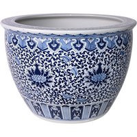 Oversized Chinoiserie Porcelain Planter | Cailini Coastal