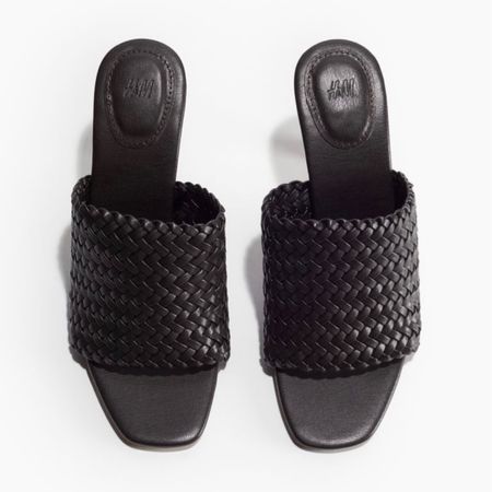 Black woven heeled mule sandals 

#LTKshoecrush #LTKfindsunder50 #LTKstyletip