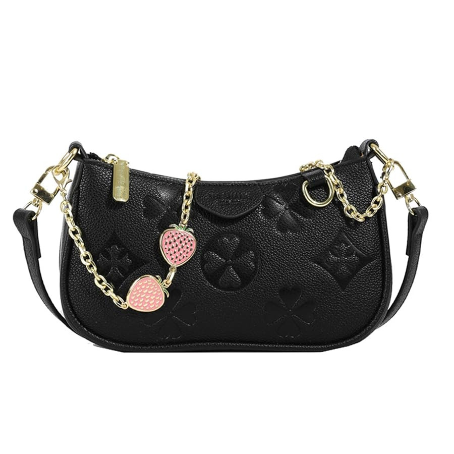 Small Crescent Shoulder Bag Crossbody Purse for Women Cute Floral Pattern Half Moon Purse for Wor... | Amazon (US)