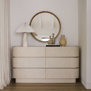 Solstice Painted Raffia 6-Drawer Dresser (60") | West Elm (US)