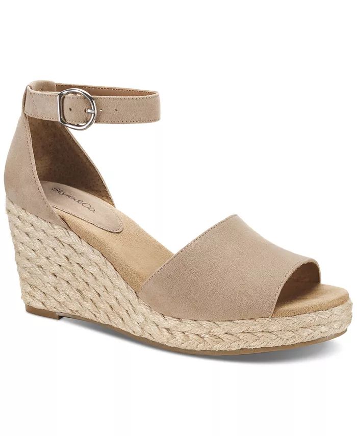 Style & Co Seleeney Wedge Sandals, Created for Macy's - Macy's | Macy's