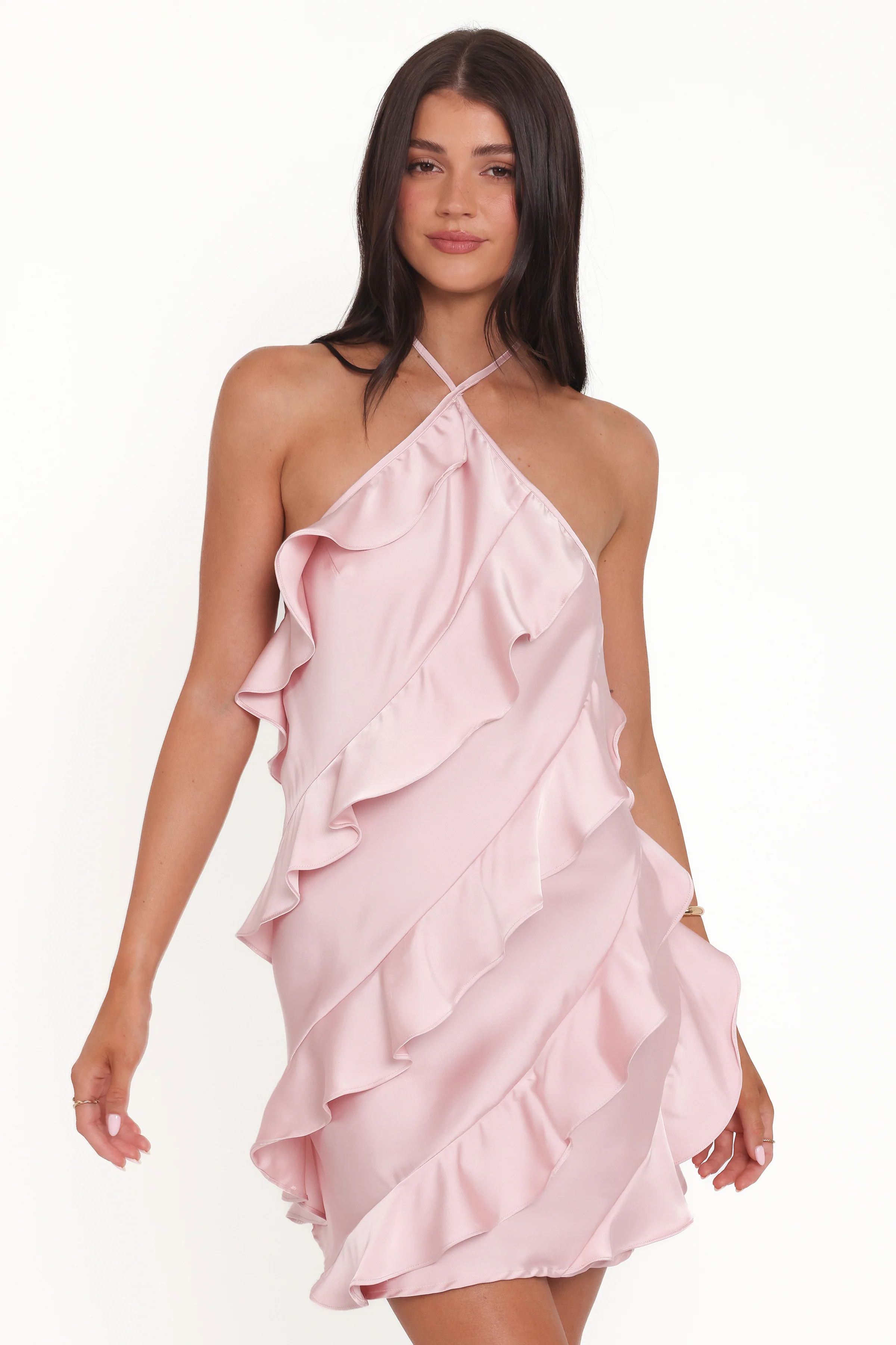 Valery Halterneck Mini Dress - Pink | Petal & Pup (US)