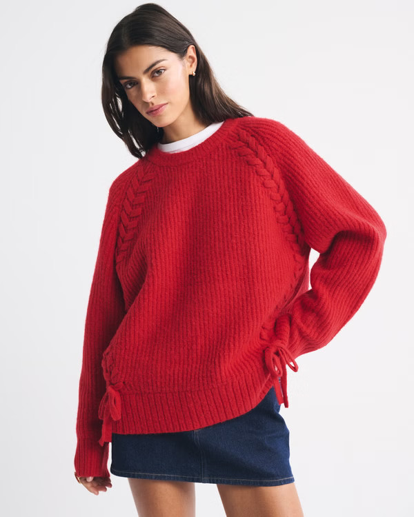 Women's Dad Fairisle Crew Sweater | Women's Tops | Abercrombie.com | Abercrombie & Fitch (US)