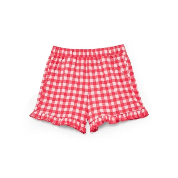 Wonder Nation Toddler Girls Ruffle Hem Shorts, Sizes 18M-5T | Walmart (US)