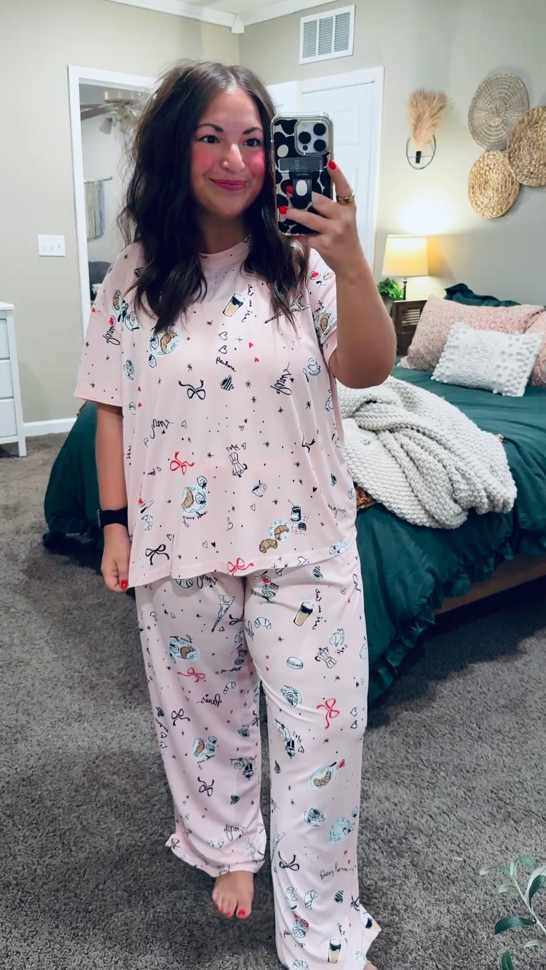 Spring pajamas from Walmart!!

 pajama set: fits oversized // wearing an XL