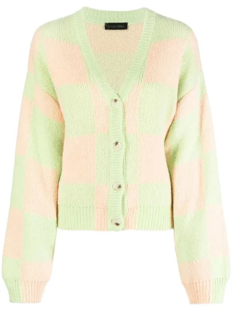 Stine Goya plaid-check Print button-down Cardigan - Farfetch | Farfetch Global