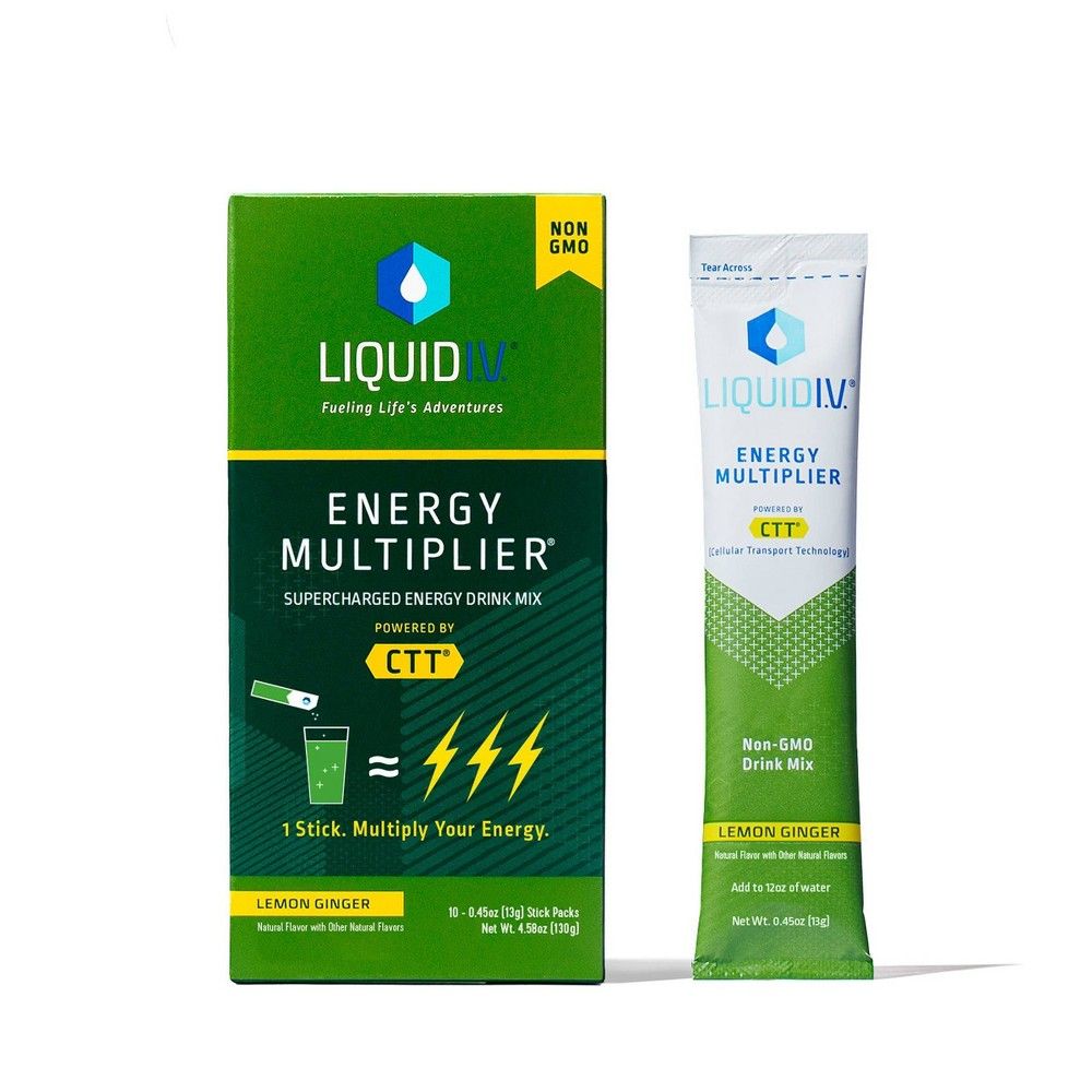 Liquid I.V. Energy Multiplier Supplements - Lemon Ginger - 10ct | Target