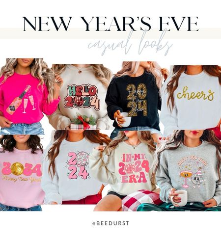 New Year’s Eve casual outfit, NYE outfit, NYE sweatshirts, NYE casual outfit, NYE graphic tee, new years shirt, new years outfit, happy new year shirtt

#LTKHoliday #LTKfindsunder50 #LTKparties