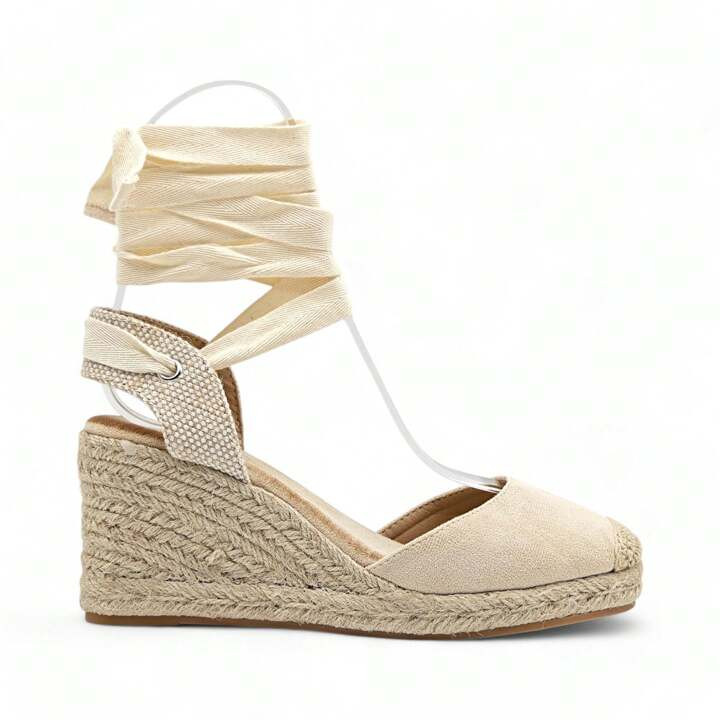 Emilie shoes, espardeña plataforma alta de yute con cuerdas, cuñas casuales, comodas, calzados ... | SHEIN