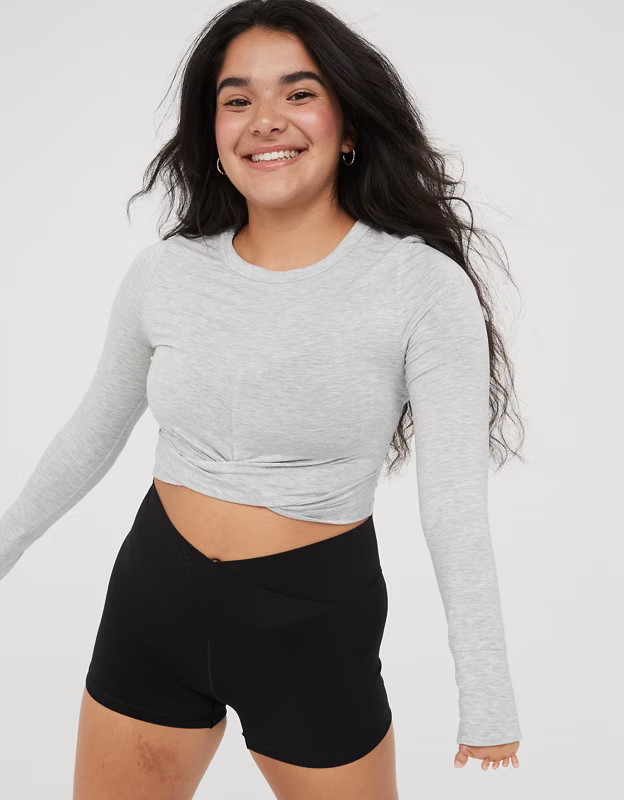 OFFLINE By Aerie Real Me Double Crossover 3" Bike Short | Aerie