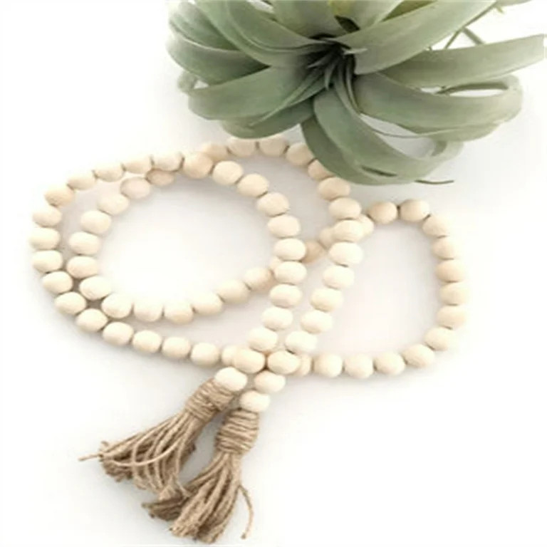 Pastoral Wooden Beads Tassel String Hemp Rope Tassel Home Decoration Hanging Farmhouse Decor（Ap... | Walmart (US)