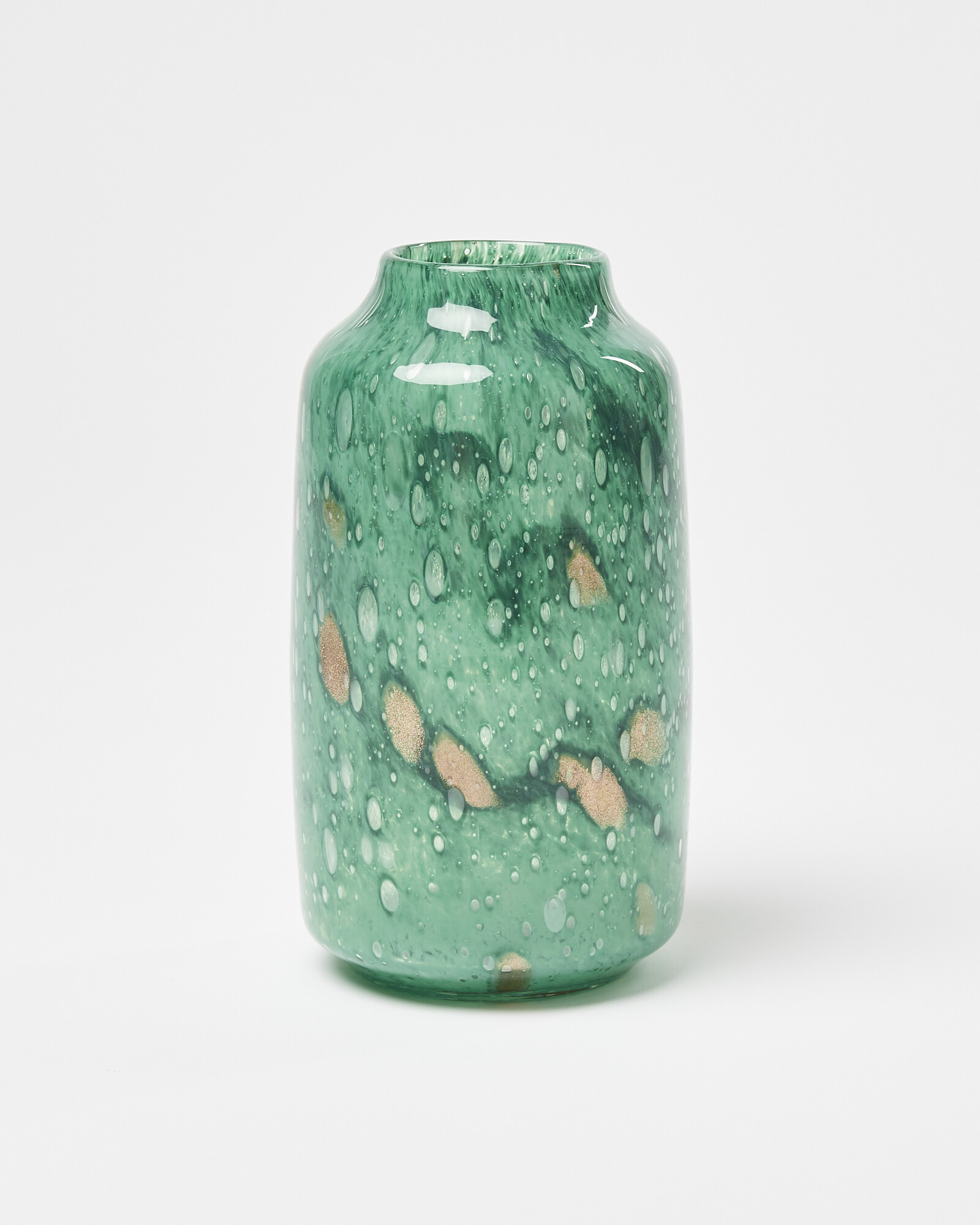 Hazel Glitter Green Glass Vase | Oliver Bonas | Oliver Bonas (Global)