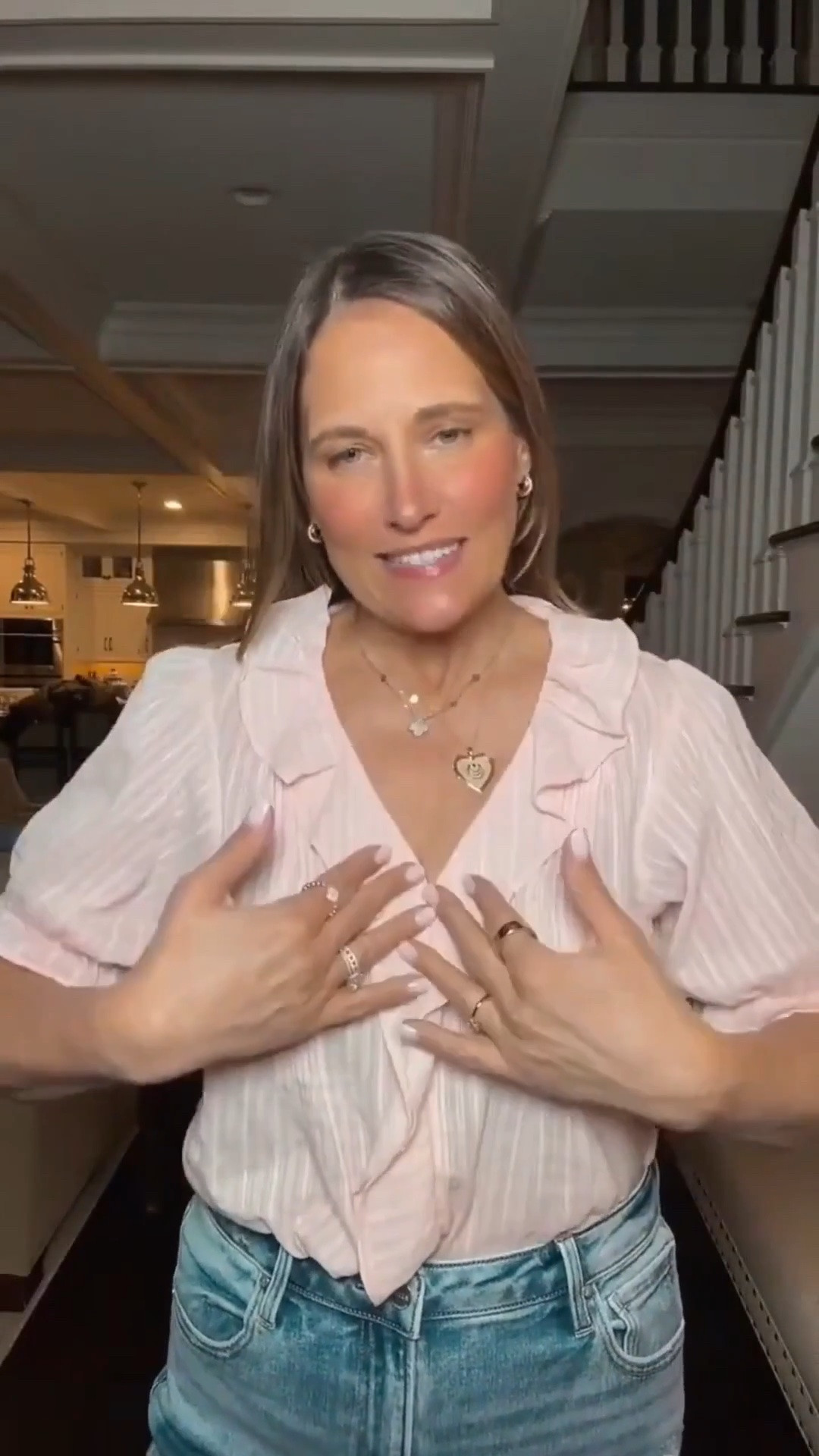 We’ve been reaching for this top nonstop lately. The ruffle collar and soft sleeves give it such a pretty and effortless feel. It looks so good styled with dark wash denim or white pants for an easy everyday outfit.

#LTKMidsize #LTKOver40 #LTKSeasonal