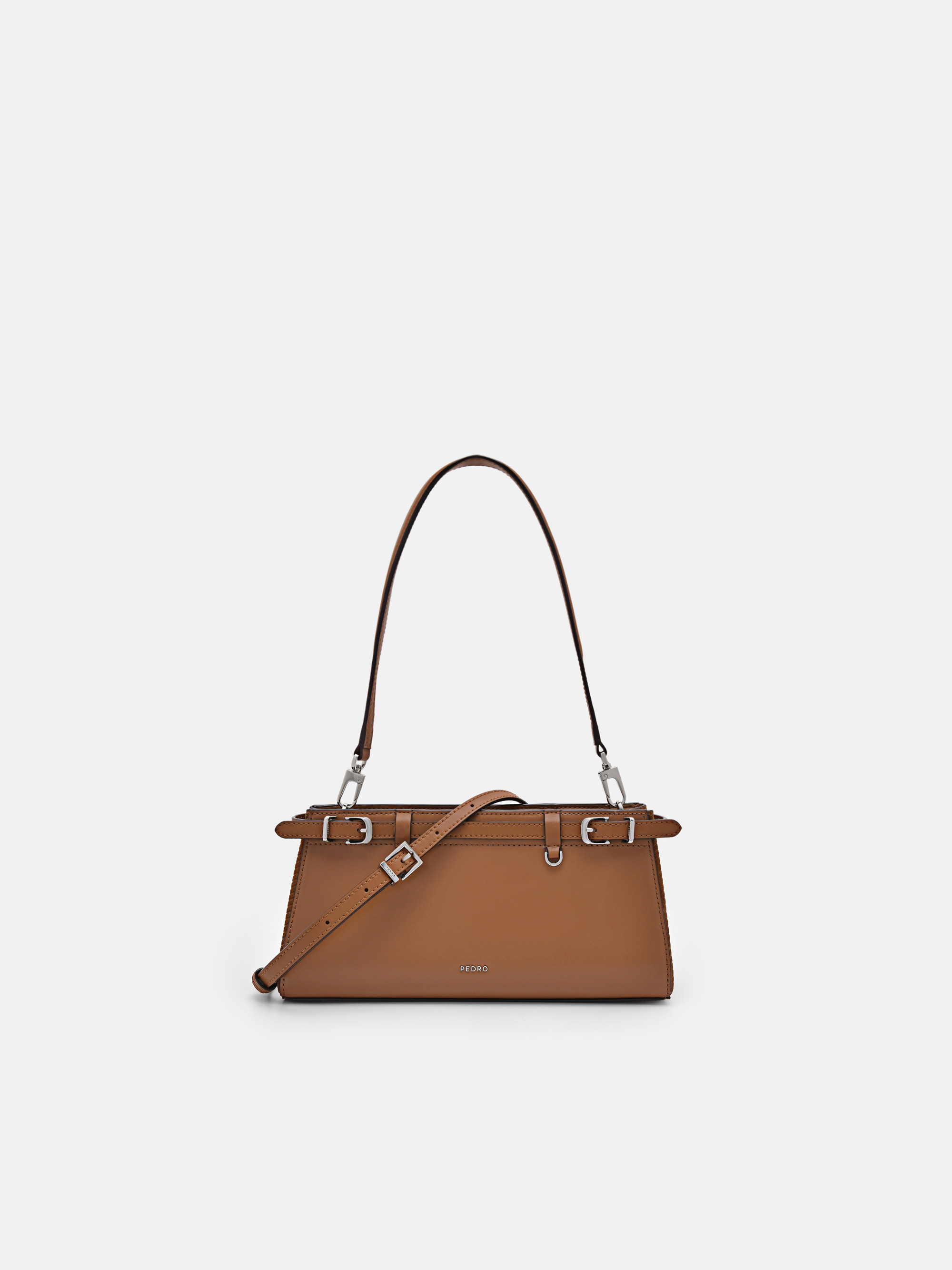 Cognac PEDRO Studio Phoebe Leather Shoulder Bag | PEDRO | Pedro Shoes