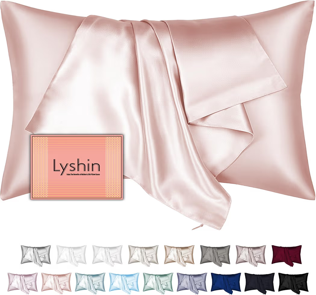 Mulberry Silk Pillow Cases, Silk Satin Pillowcase, Standard Size, Coral Pink, 20x26 Inches, 1 Pac... | Amazon (US)