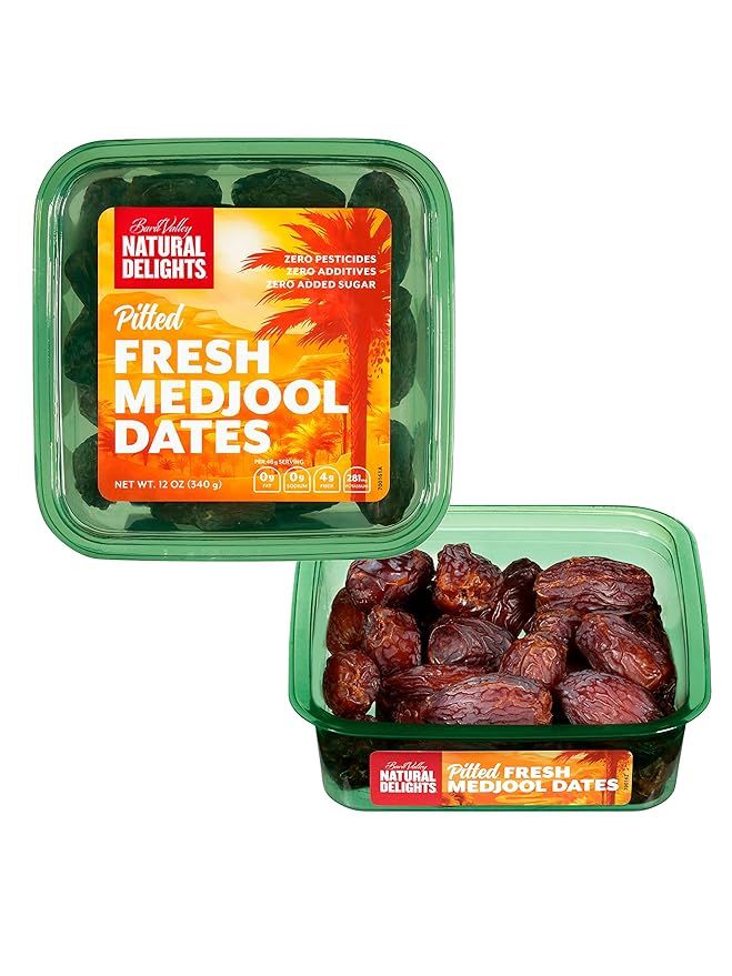 Natural Delights Pitted Medjool Dates (12 oz/340 grams) – Large and Plump Non-GMO Verified Pitt... | Amazon (US)