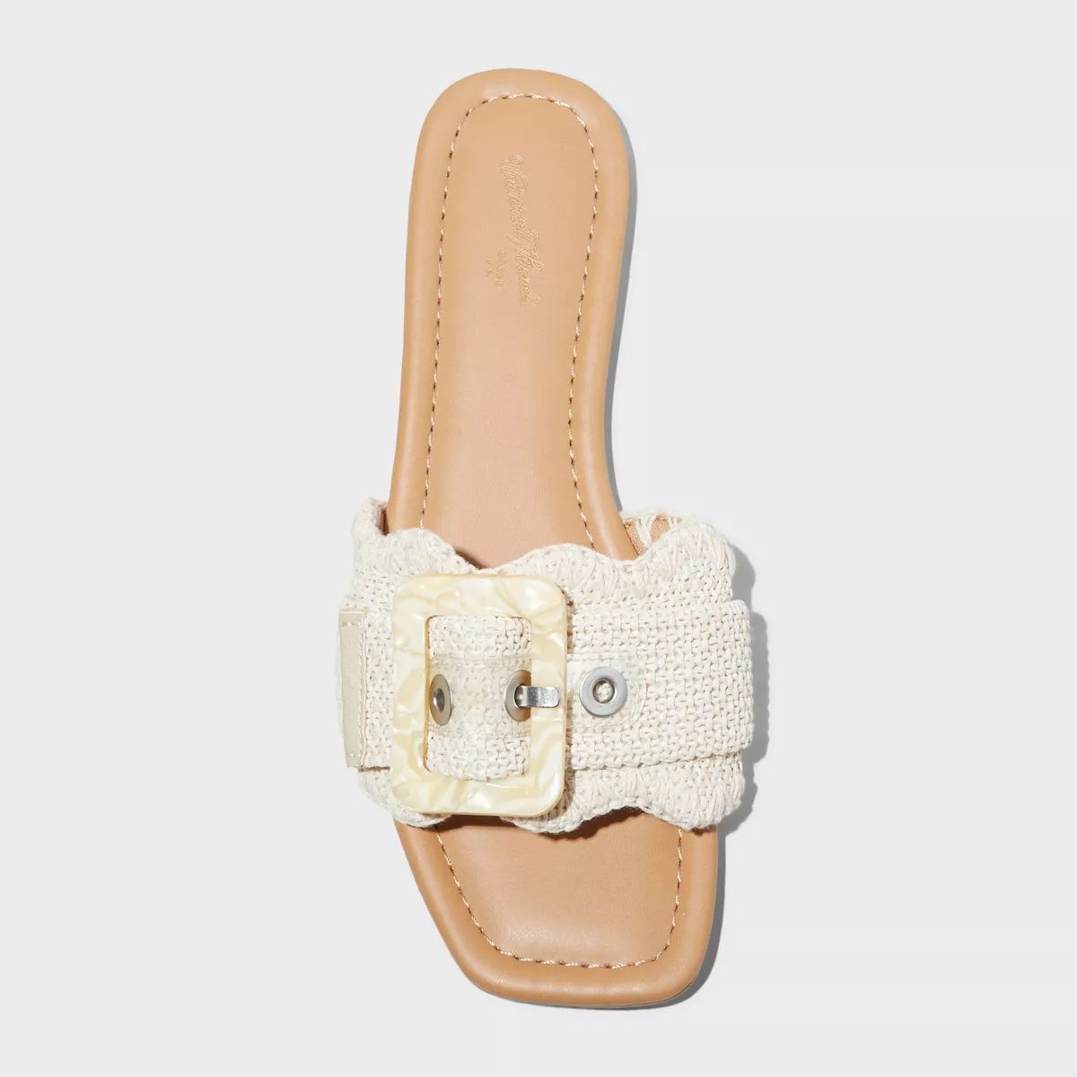 Women's Chrissy Slide Sandals with Memory Foam Insole - Universal Thread™ Beige 11 | Target