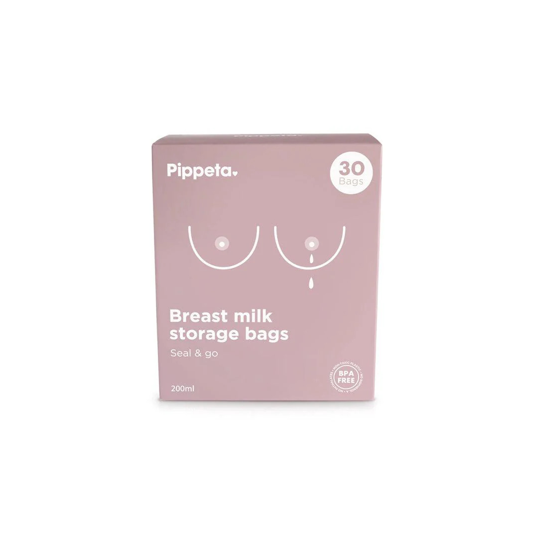 Pippeta Breast Milk Storage Bags 30 Pack | Natural Baby Shower | Natural Baby Shower UK