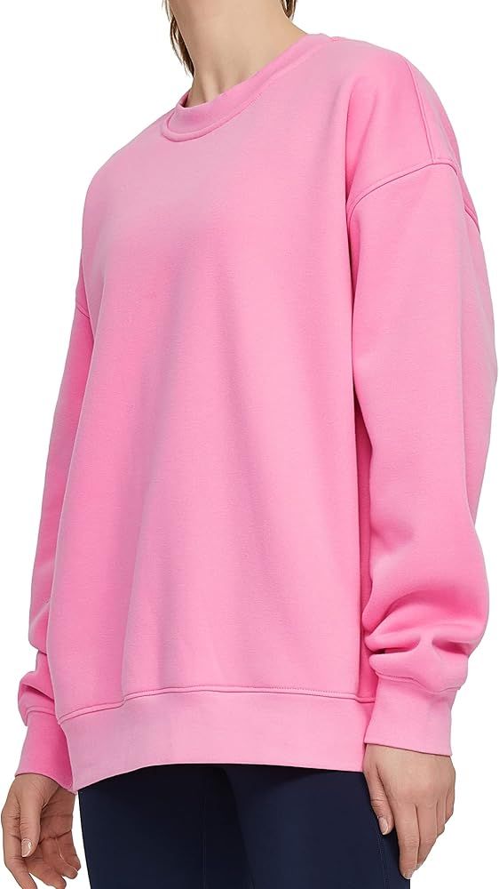 THE GYM PEOPLE Womens' Fleece Crewneck Loose fit Soft Oversized Pullover Sweatshirt | Amazon (US)