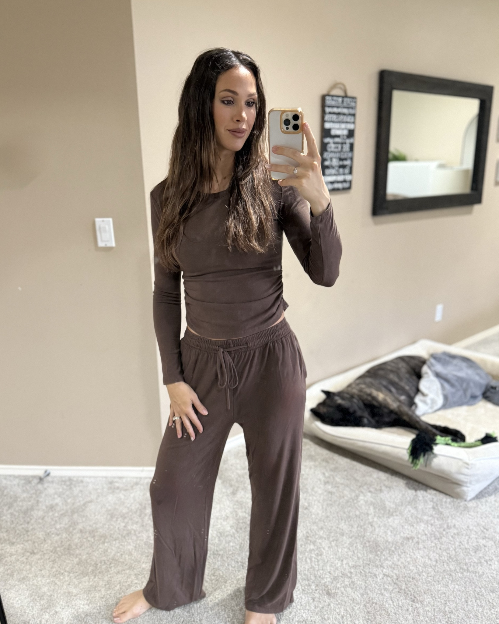 This Amazon set looks identical to Abercrombie! I am always reaching for this set! Wearing size small 
Appears the Abercrombie one in chocolate is sold out online so this is the perfect cozy alternative 

#LTKHoliday #LTKSeasonal #LTKGiftGuide