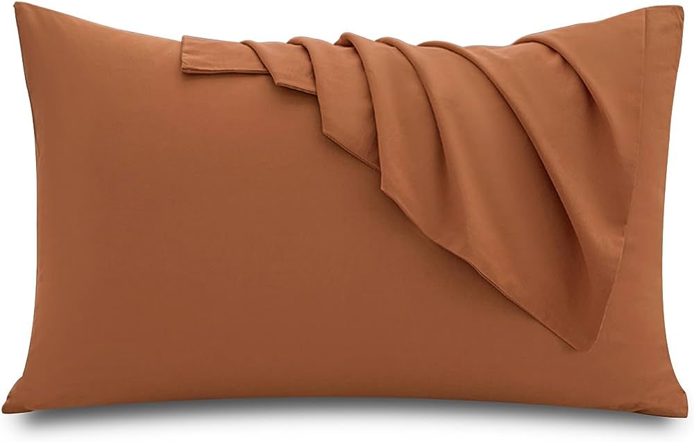 ATsense Pillow Cases King Size 2 Pack, 100% Washed Cotton, 20x36 Inches Burnt Orange Pillowcase, ... | Amazon (CA)