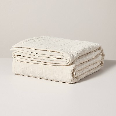 King Textured Grid Quilt Beige - Hearth & Hand with Magnolia  | eBay | eBay US