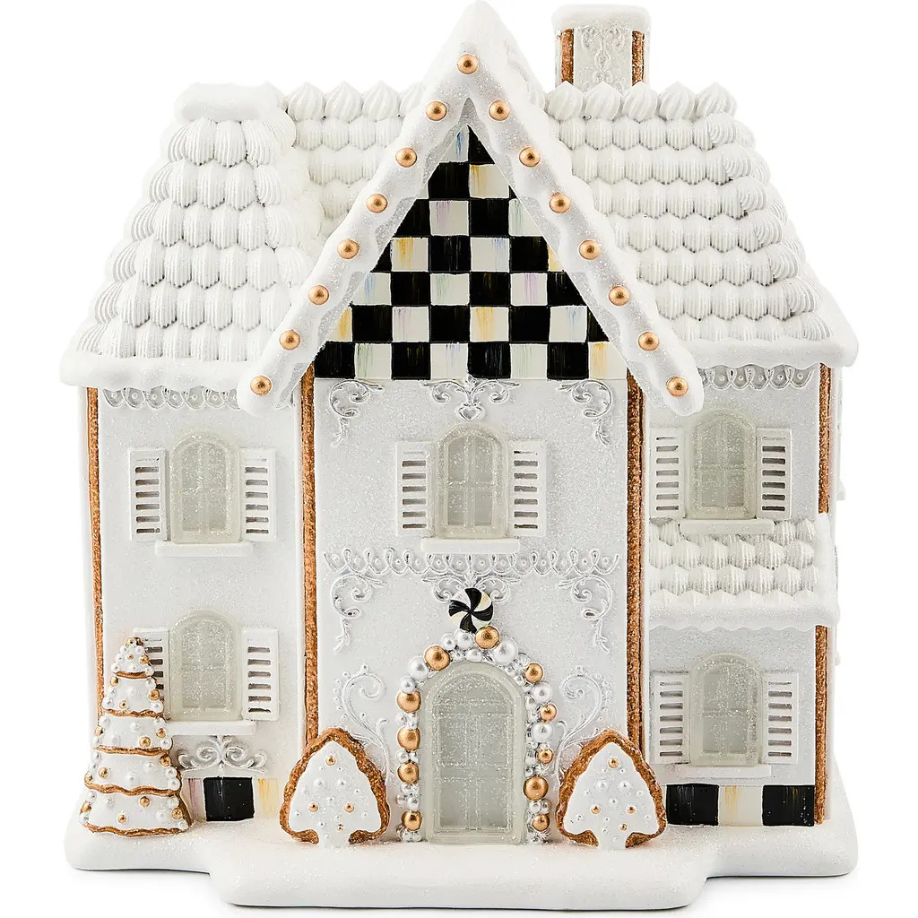 MACKENZIE CHILDS Gingerbread Illuminated Manor in White at Nordstrom | Nordstrom