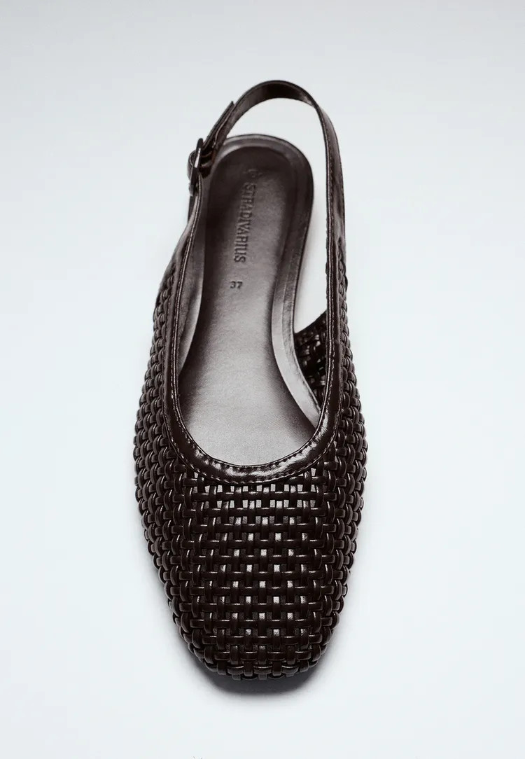 Braided slingback ballet flats - Women's fashion | Stradivarius United Kingdom | Stradivarius (UK)