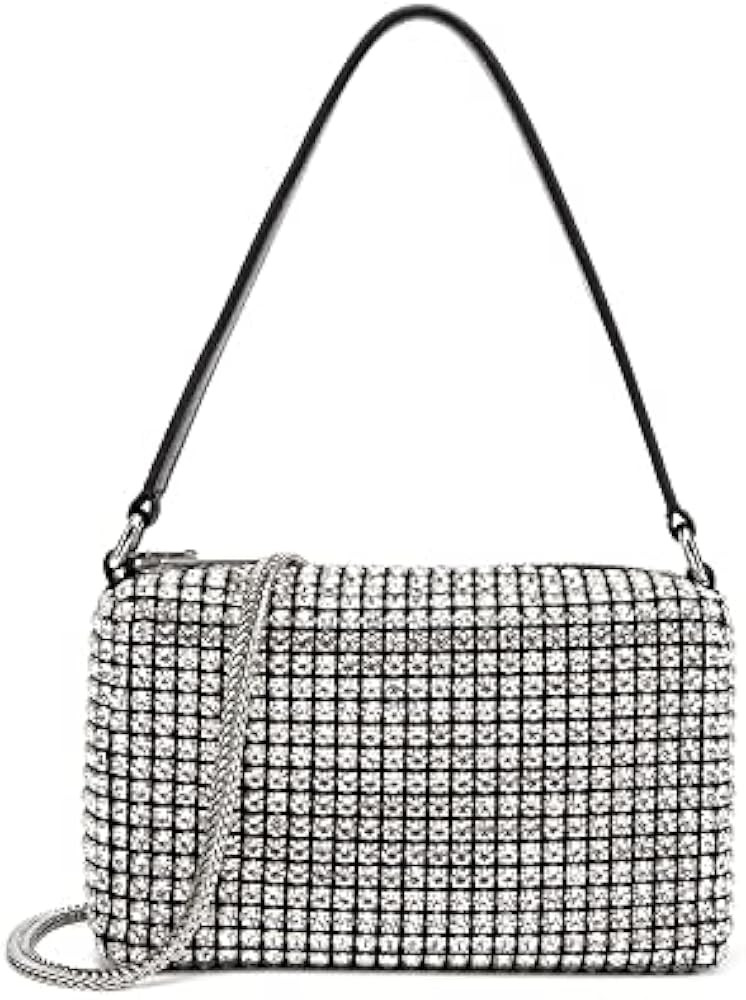 Allsolvable Rhinestone Crossbody Bags Women Blingbling Sparkle Clutch Purse Crystal Clutch Should... | Amazon (US)