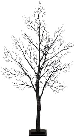 Nearly Natural 4ft Pre-Lit Halloween Twig Artificial Fall Tree with 160 Orange & Purple LED Light... | Amazon (US)
