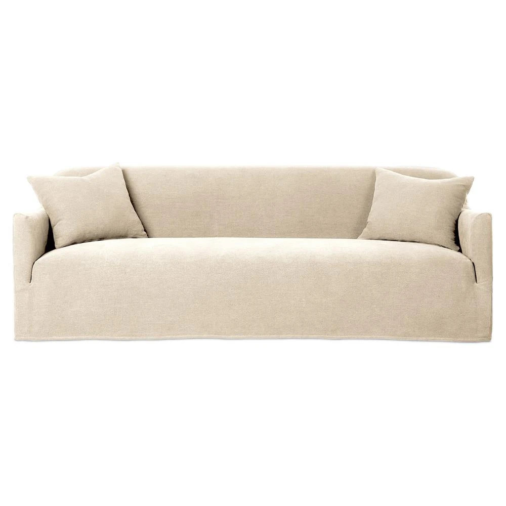 Lowell Broadway Dune Linen Slipcover Sofa - 96"W | Kathy Kuo Home